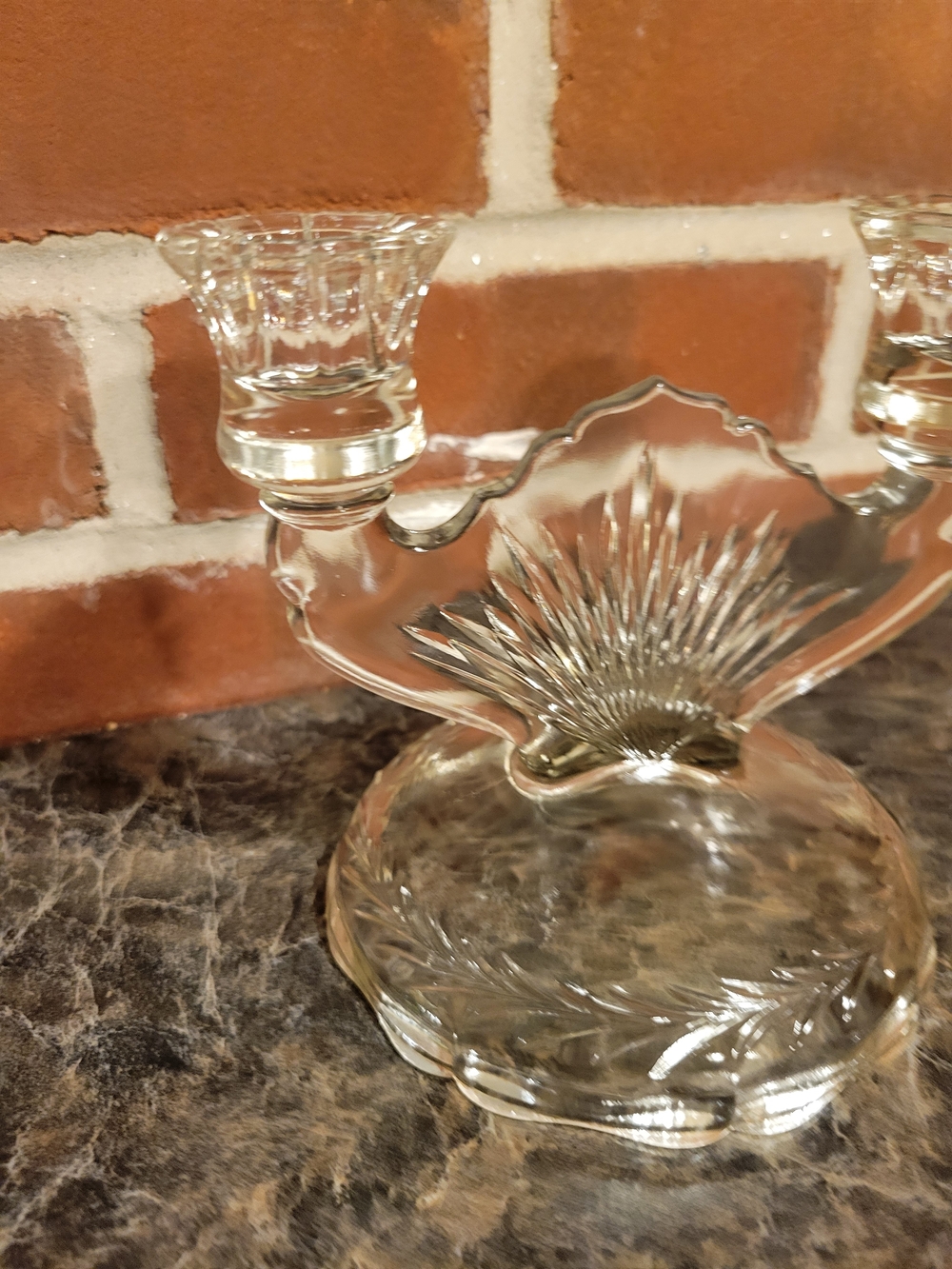 Vintage Elegant Sunburst Herringbone Candelabra